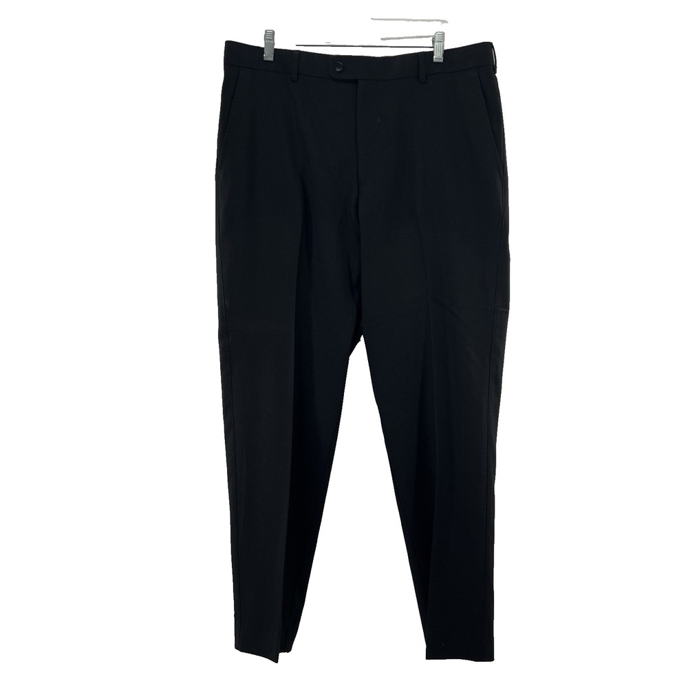 Peter Millar Pants Men Sz 36 38x30.5 Black Crown Sport Chino Straight Leg Golf